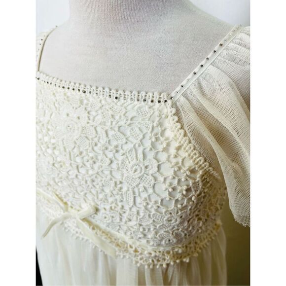 MONSOON Kids Girls 7/8 Lace Appliqué Beaded Dress - Picture 8 of 9